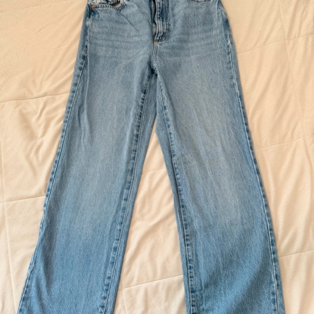 Garage Light Blue Straight Leg Jeans